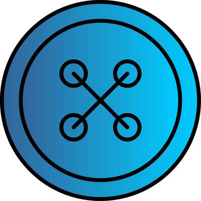 Cloth Button Line Filled Gradient  Icon
