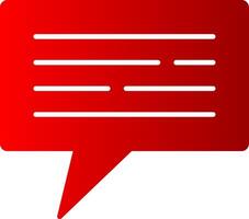 Comment Flat Gradient  Icon vector