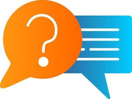 Question Flat Gradient  Icon vector