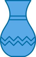 Vase Filled Blue  Icon vector