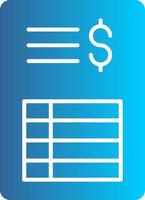 Bill Flat Gradient  Icon vector