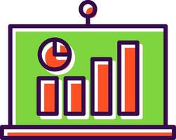 Stats Filled  Icon vector