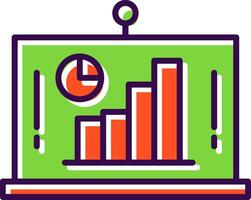 Analytics Filled  Icon vector