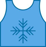 Tanktop Filled Blue  Icon vector