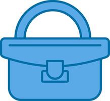 Handbag Filled Blue  Icon vector