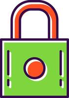 Padlock Filled  Icon vector