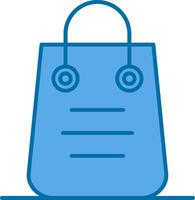 Shopping Bag Filled Blue  Icon vector