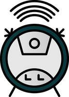 Wifi línea lleno degradado icono vector