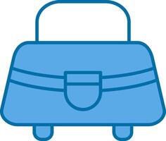 Purse Filled Blue  Icon vector