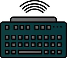 Wireless Keyboard Line Filled Gradient  Icon vector