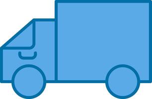 Delivery Truck Filled Blue  Icon vector