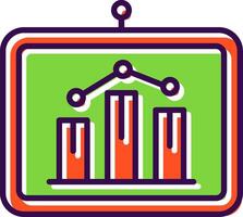 Bar Chart Filled  Icon vector