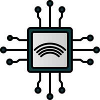 Chip Line Filled Gradient  Icon vector