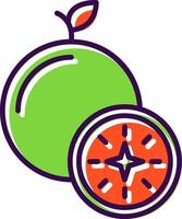 Guava Filled  Icon vector