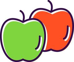 Apples Filled  Icon vector