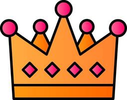 Crown Line Filled Gradient  Icon vector