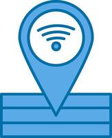 Place Filled Blue  Icon vector