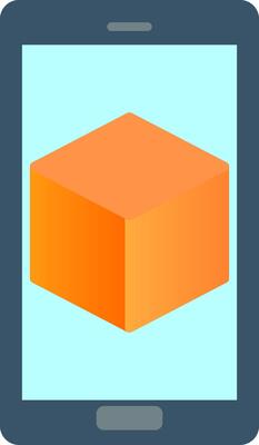 3d Flat Gradient  Icon
