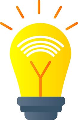 Smart Bulb Flat Gradient  Icon