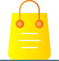 compras bolso plano degradado icono vector