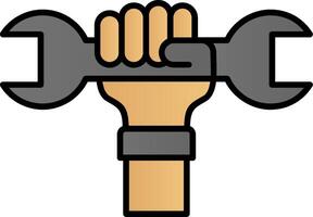 Labour Day Line Filled Gradient  Icon vector