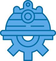 Engineer Filled Blue  Icon vector