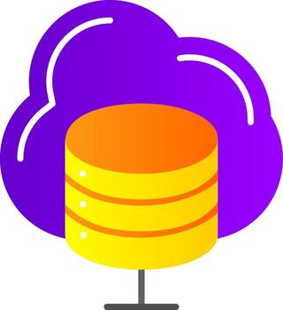 nube servidor plano degradado icono vector