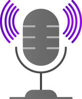 Microphone Flat Gradient  Icon vector