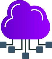 Cloud Server Flat Gradient  Icon vector