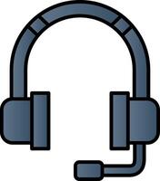 Headphone Line Filled Gradient  Icon vector