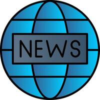 News Report Line Filled Gradient  Icon vector