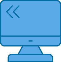 Monitors Filled Blue  Icon vector