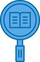 Research Filled Blue  Icon vector