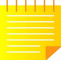 Notes Flat Gradient  Icon vector