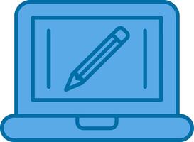 Edit Filled Blue  Icon vector