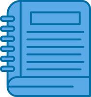 Notebook Filled Blue  Icon vector
