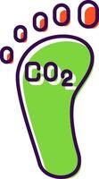 Carbon Footprint Filled  Icon vector