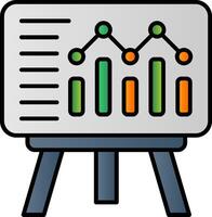 Presentation Line Filled Gradient  Icon vector