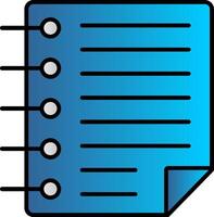 Notes Line Filled Gradient  Icon vector