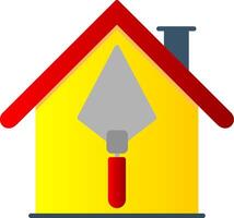 House Construction Flat Gradient  Icon vector