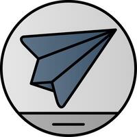 Paper Plane Line Filled Gradient  Icon vector