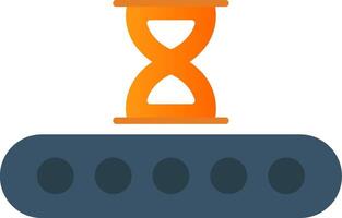Waiting Flat Gradient  Icon vector