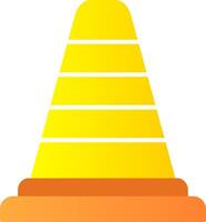 Traffic Cone Flat Gradient  Icon vector