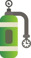 Oxygen Tank Flat Gradient  Icon vector