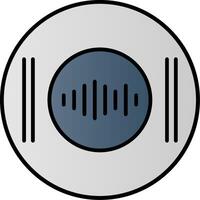 Recording Line Filled Gradient  Icon vector