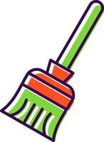 Broom Filled  Icon vector