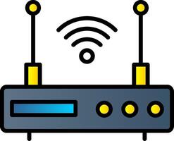 Modem Line Filled Gradient  Icon vector