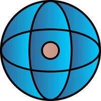 World Line Filled Gradient  Icon vector