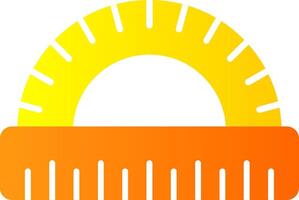 Protractor Flat Gradient  Icon vector