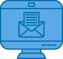 Envelope Filled Blue  Icon vector